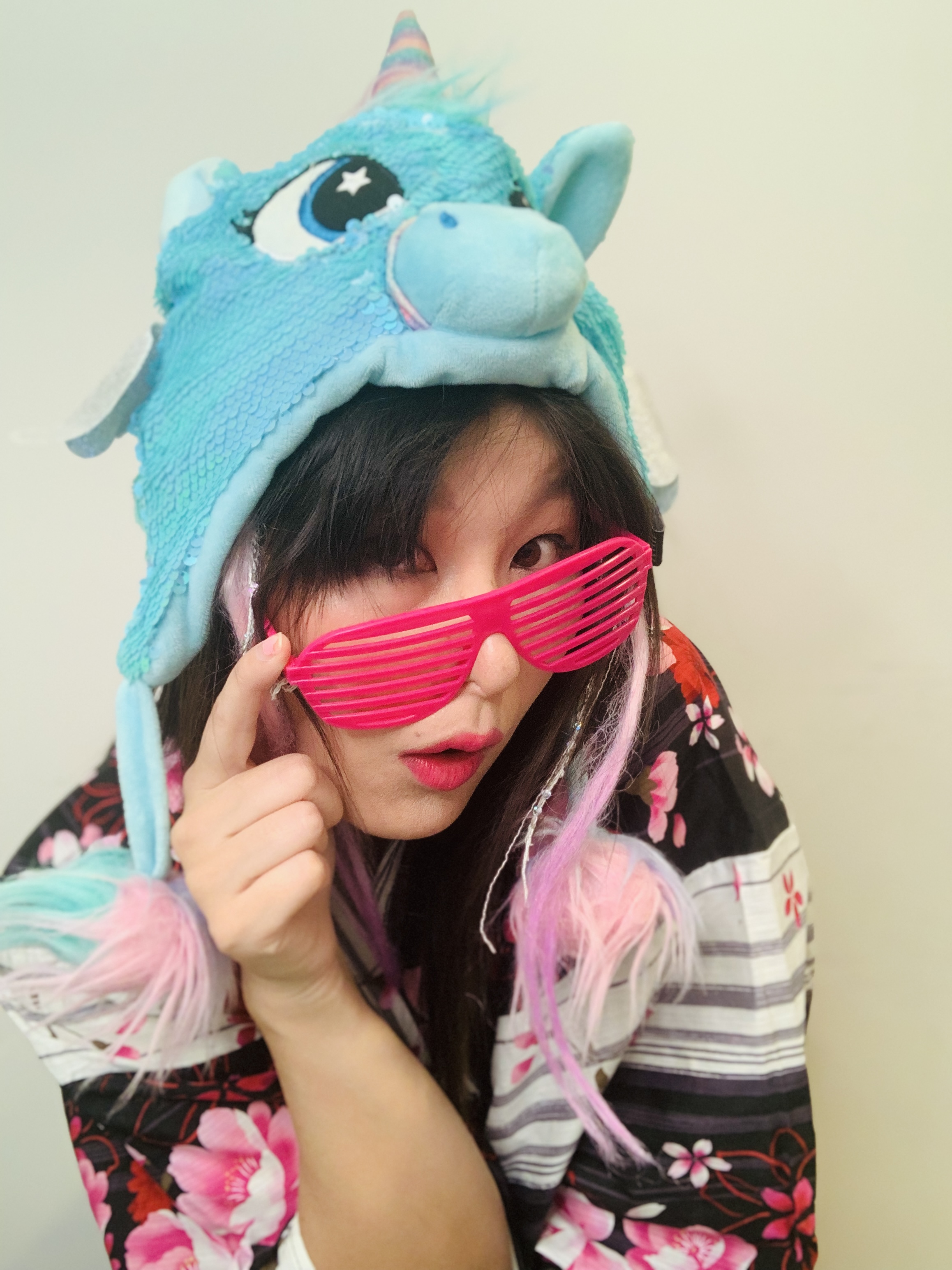 Samara in her unicorn hat